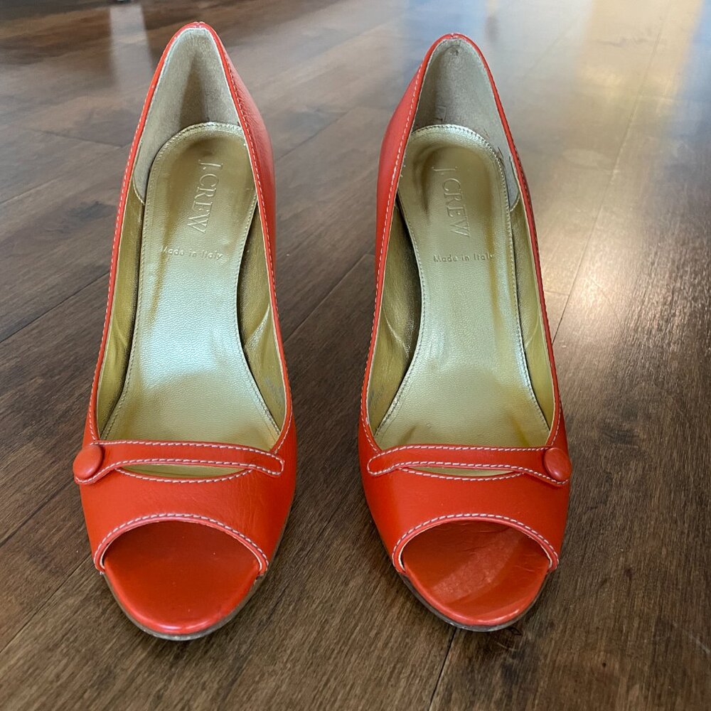 J Crew Teuta Peep Toe Pumps- Awesome!